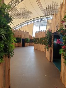 Eden Project pallet walls made from pallets